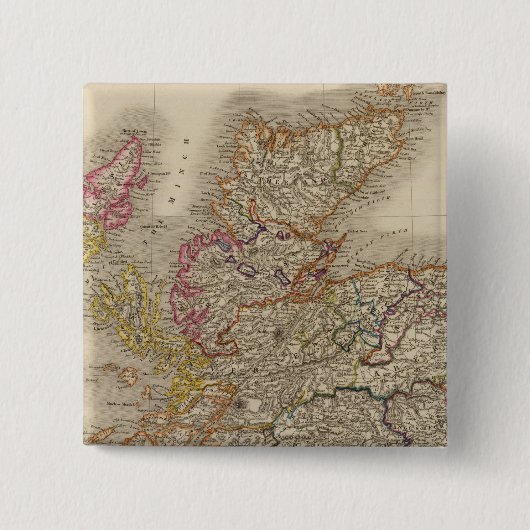 Schotland 12 vierkante button 5,1 cm (Voorkant)