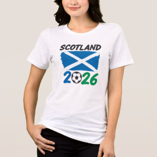 Schotland 2026 Voetbalfanontwerp / Saltire en Voet Tri-Blend Shirt