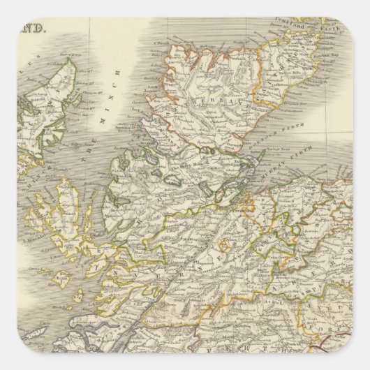 Schotland 24 vierkante sticker (Voorkant)