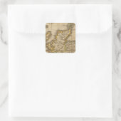 Schotland 5 vierkante sticker (Tas)