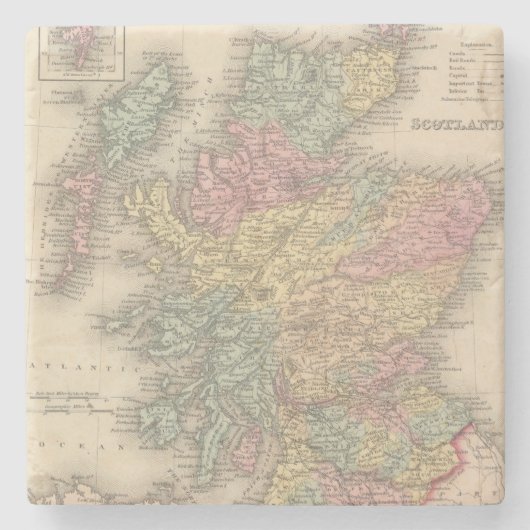 Schotland 6 stenen onderzetter (Voorkant)