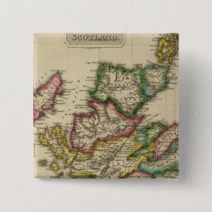 Schotland 7 vierkante button 5,1 cm