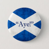 Schotland, AYE! Ronde Button 5,7 Cm (Voorkant)