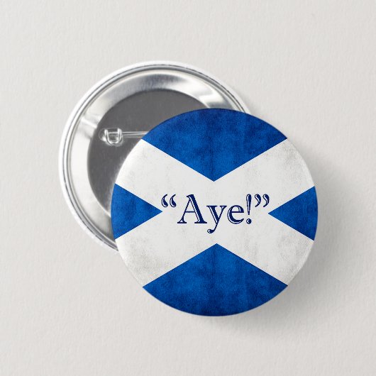 Schotland, AYE! Ronde Button 5,7 Cm (Voorkant /achterkant)