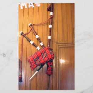 Schotland Bagpipe Tartan Musical Instrument Briefpapier