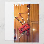 Schotland Bagpipe Tartan Musical Instrument Briefpapier (Voorkant / Achterkant)