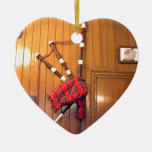Schotland Bagpipe Tartan Musical Instrument Keramisch Ornament