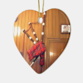 Schotland Bagpipe Tartan Musical Instrument Keramisch Ornament (Links)