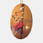Schotland Bagpipe Tartan Musical Instrument Keramisch Ornament (Links)