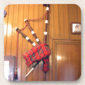 Schotland Bagpipe Tartan Musical Instrument Onderzetter (Voorkant)