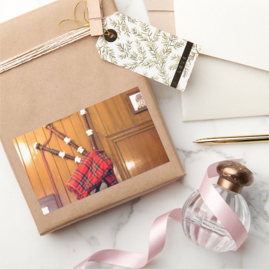 Schotland Bagpipe Tartan Musical Instrument Rechthoekige Sticker (Geschenken)