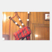 Schotland Bagpipe Tartan Musical Instrument Rechthoekige Sticker (Voorkant)