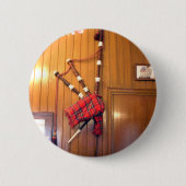 Schotland Bagpipe Tartan Musical Instrument Ronde Button 5,7 Cm (Voorkant)