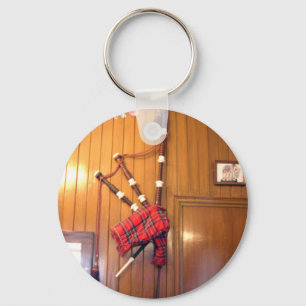 Schotland Bagpipe Tartan Musical Instrument Sleutelhanger