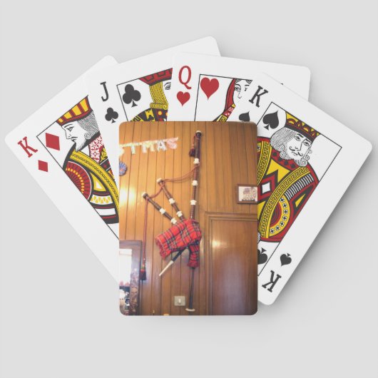 Schotland Bagpipe Tartan Musical Instrument Speelkaarten (Achterkant)