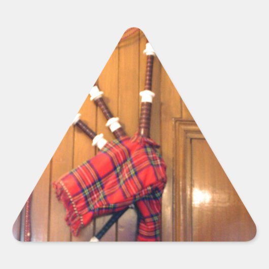 Schotland Bagpipe Tartan Musical Instrument Sticker (Voorkant)