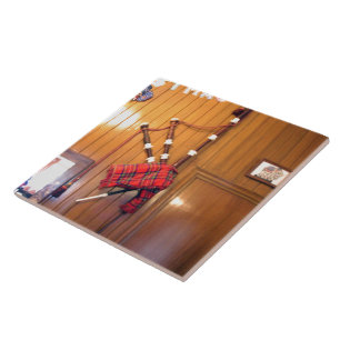 Schotland Bagpipe Tartan Musical Instrument Tegeltje