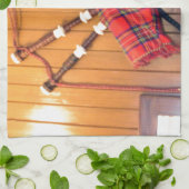 Schotland Bagpipe Tartan Musical Instrument Theedoek (Gevouwen)