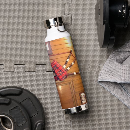 Schotland Bagpipe Tartan Musical Instrument Waterfles (Gym)