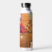 Schotland Bagpipe Tartan Musical Instrument Waterfles (Links)