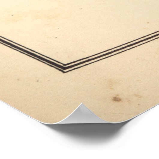 Schotland Bagpiper Map (1868) Poster (Hoek)