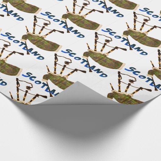 Schotland Bagpipes Wrapping Paper Cadeaupapier (Hoek)
