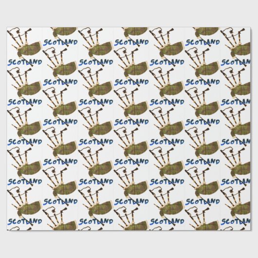 Schotland Bagpipes Wrapping Paper Cadeaupapier (Vlak)