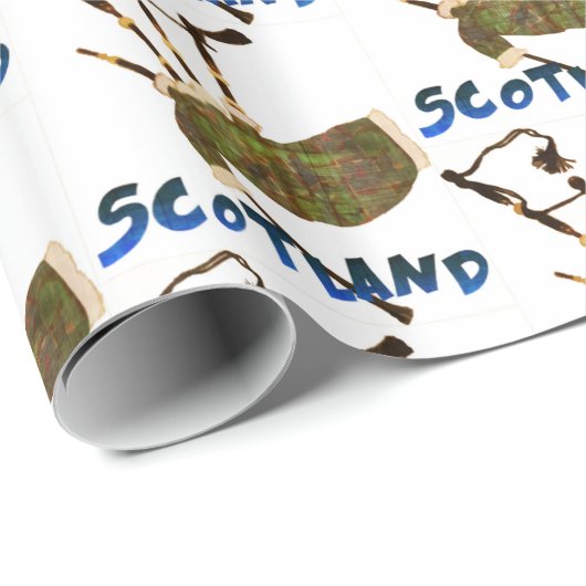 Schotland Bagpipes Wrapping Paper Cadeaupapier (Rol Hoek)