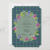 Schotland Bloem Tartan Met Gouden Lijst Kaart (Voorkant)