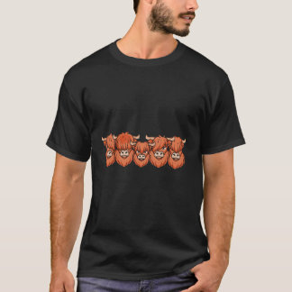 Schotland Boerderij Schotse Boer Schotse Harige Ko T-shirt