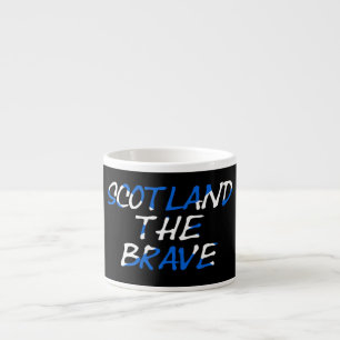 Schotland: Brave op Scottish Flag mugcn Espresso Kop