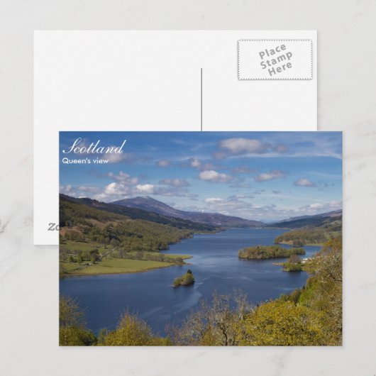 Schotland - briefkaart van het uitzicht van de kon (Voorkant / Achterkant)