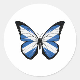 Schotland Butterfly-vlag Ronde Sticker