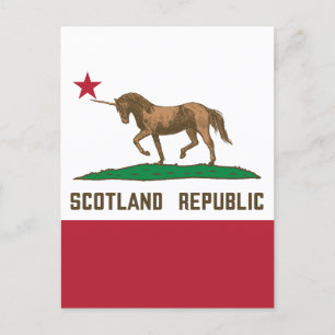 Schotland California Flag Unicorn Briefkaart