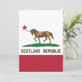 Schotland California Flag Unicorn Kaart (Staand voorkant)