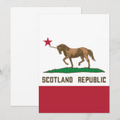 Schotland California Flag Unicorn Kaart (Voorkant / Achterkant)