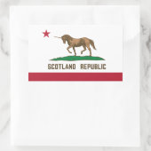 Schotland California Flag Unicorn Rechthoekige Sticker (Tas)