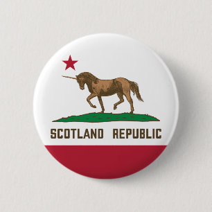 Schotland California Flag Unicorn Ronde Button 5,7 Cm