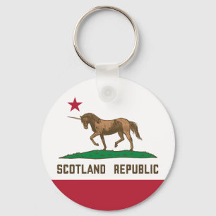 Schotland California Flag Unicorn Sleutelhanger