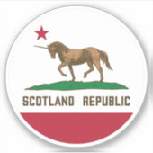 Schotland California Flag Unicorn Sticker (Voorkant)