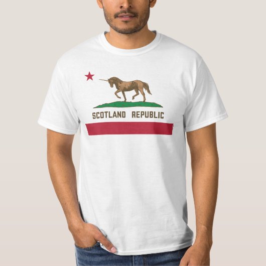 Schotland California Flag Unicorn T-shirt (Voorkant)
