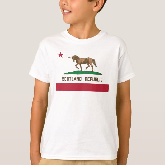 Schotland California Flag Unicorn T-shirt (Voorkant)
