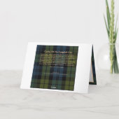 Schotland Campbell Clan Castle Folded Wenskaart Kaart (Achterkant)