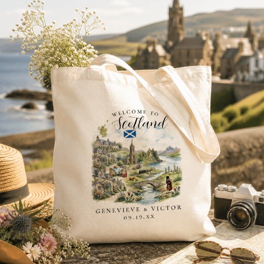 Schotland Custom Trouw Welkom Tote Tas