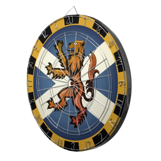 Schotland dartboard en vlag donkerts / game Dartbord (Voorkant Rechts)