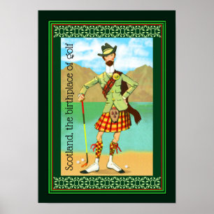 Schotland, de geboorte van Golf Poster