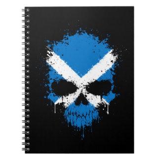 Schotland Dripping Splatter Skull Notitieboek