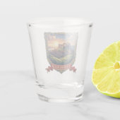Schotland Edinburgh Arthurs Seat Reizen Shot Glas (Achterkant)