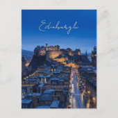Schotland Edinburgh Castle Night Briefkaart (Voorkant)