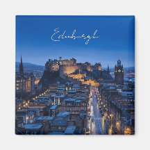 Schotland Edinburgh Castle Night